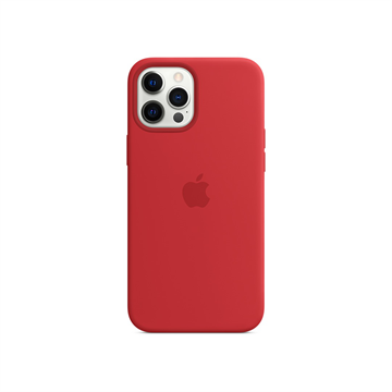Apple iPhone 12 Pro Max Magsafe rögzítésű szilikon tok - (PRODUCT)RED