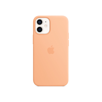 Apple iPhone 12 mini MagSafe-rögzítésű szilikon tok - Sárgadinnye