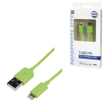 LogiLink UA0203 Apple® Lightning USB csatlakozó kábel - 1m - Zöld
