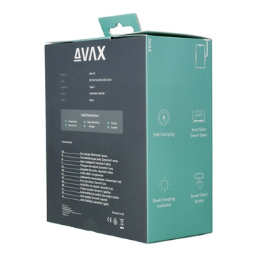AVAX WH601 Feely+ Vezeték nélküli szellőzőrácsra és szélvédőre rögzíthető autós töltő, 15W