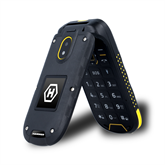 HAMMER Bow+ 2,4" 3G Dual SIM csepp-, por- és ütésálló mobiltelefon - fekete/sárga