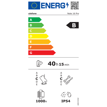 Ulefone Note 16 Pro  - 6.52" IPS, Octa Core, 4G (8+512GB) Mobiltelefon - Fekete
