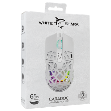 White Shark GM-5018W CARADOC-W vezeték nélküli gamer egér - fehér
