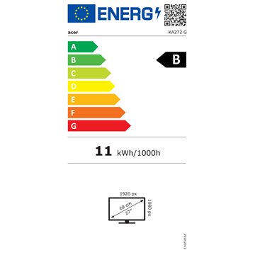 Acer 27" KA272Gbip  ZeroFrame FreeSync monitor - IPS - 120Hz | 2 év garancia |
