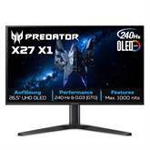Acer 27" Predator X27X1bmiippruzx ZeroFrame - OLED - UHD - 240Hz