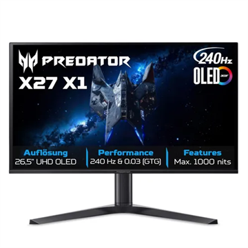 Acer 27" Predator X27X1bmiippruzx ZeroFrame - OLED - UHD - 240Hz