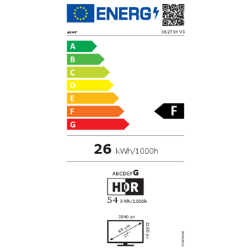 Acer 27" Predator XB273KV3bmiiprx ZeroFrame FreeSync Premium - IPS - 160Hz | 2 év garancia |