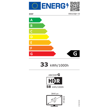 Acer 31.5" Predator XB323QKV3bmiiphx ZeroFrame FreeSync Premium - IPS - 160Hz | 2 év garancia |