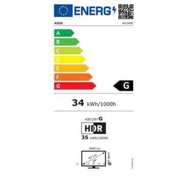 Asus 34" XG49VQ gamer monitor - IPS LED