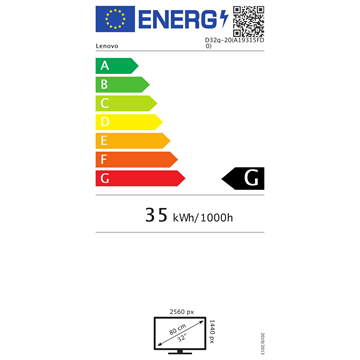 Lenovo 31,5" D32q-20 - IPS