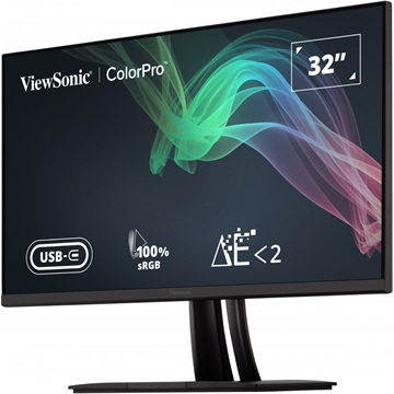 ViewSonic 32" VP3256-4K 3840x2160 USB-C 60Hz - Pivot - IPS