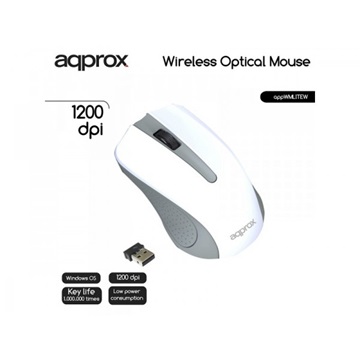 Mouse Approx APPWMLITEW Standard optikai egér, USB - Fehér