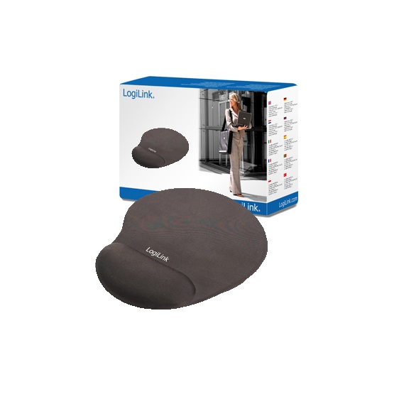 Mousepad LogiLink ID0027 zselés egérpad csuklótámasszal Fekete Expert webáruház notebook