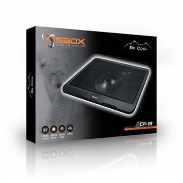 SBOX CP-19 Notebook hűtő - Fekete