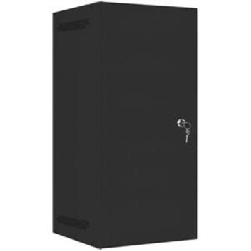 Lanberg 10" fali rack szekrény 12U/280X310, lemezajtó, lapraszerelt, fekete