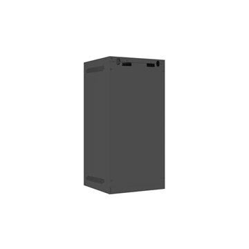 Lanberg 10" fali rack szekrény 12U/280X310, üvegajtó, lapraszerelt, fekete