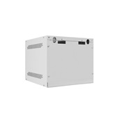 Lanberg 10" fali rack szekrény 4U/280X310, lemezajtó, lapraszerelt, szürke