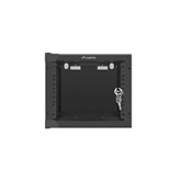 Lanberg 10" fali rack szekrény 4U/280X310, üvegajtó, lapraszerelt, fekete