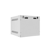 Lanberg 10" fali rack szekrény 4U/280X310, üvegajtó, lapraszerelt, szürke