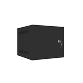 Lanberg 10" fali rack szekrény 6U/280X310, lemezajtó, lapraszerelt, fekete