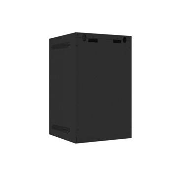 Lanberg 10" fali rack szekrény 9U/280X310, lemezajtó, lapraszerelt, fekete