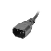 Lanberg 19" PDU/elosztósor 1U 10A 2m 10X IEC C13 aljzat, fekete C14