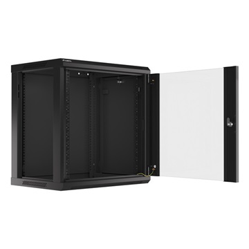 Lanberg 19" fali rack szekrény 12U/600X450 lapraszerelt, fekete V2