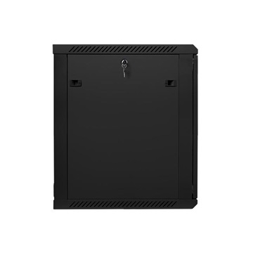 Lanberg 19" fali rack szekrény 15U/600X600 üvegajtó, lapraszerelt, fekete V2