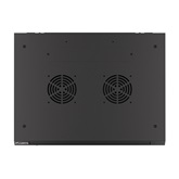 Lanberg 19" fali rack szekrény 18U/600X450 üvegajtó, lapraszerelt, fekete V2