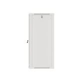 Lanberg 19" fali rack szekrény 27U/600X600 üvegajtó, lapraszerelt, szürke V2