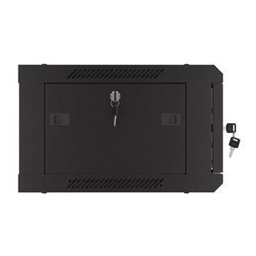 Lanberg 19" fali rack szekrény 4U/600X450 perforált ajtó, lapraszerelt, fekete