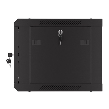 Lanberg 19" fali rack szekrény 6U/600X450 perforált ajtó, lapraszerelt, fekete
