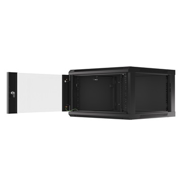 Lanberg 19" fali rack szekrény 6U/600X600 lapraszerelt, fekete V2
