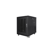 Lanberg 19" szabadon álló rack szekrény 15U/600X800 perforált ajtó, lapraszerelt, fekete
