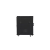 Lanberg 19" szabadon álló rack szekrény 15U/600X800 perforált ajtó, lapraszerelt, fekete