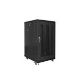 Lanberg 19" szabadon álló rack szekrény 22U/600X800 perforált ajtó, lapraszerelt, fekete