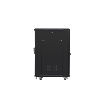 Lanberg 19" szabadon álló rack szekrény 22U/600X800 perforált ajtó, lapraszerelt, fekete