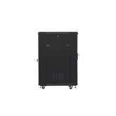 Lanberg 19" szabadon álló rack szekrény 22U/600X800 perforált ajtó, lapraszerelt, fekete