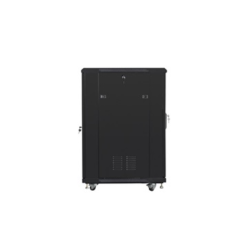 Lanberg 19" szabadon álló rack szekrény 22U/600X800 perforált ajtó, lapraszerelt, fekete