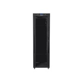 Lanberg 19" szabadon álló rack szekrény 42U/600X800 üvegajtó, lapraszerelt, LCD kijelző, fekete V2