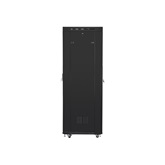 Lanberg 19" szabadon álló rack szekrény 42U/600X800 üvegajtó, lapraszerelt, LCD kijelző, fekete V2