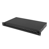 Lanberg 19" optikai patch panel 24xST / 24xFC fekete