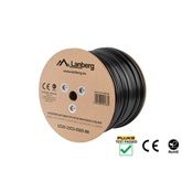 Lanberg Cat.5e U/UTP kültéri réz telepítői kábel 305m, AWG24, 100Mhz, Fca, fekete