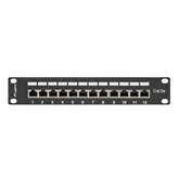 Lanberg Patch panel 12 port 1U 10" CAT.5e árnyékolt, fekete