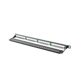 Lanberg Patch panel 24 port 0.5U 19" CAT.5e fekete