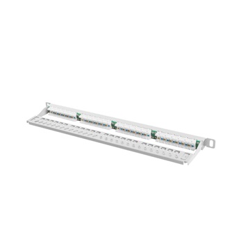 Lanberg Patch panel 24 port 0.5U 19" CAT.5e szürke