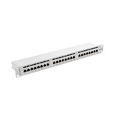 Lanberg Patch panel 24 port 1U 19" CAT.5e árnyékolt, szürke