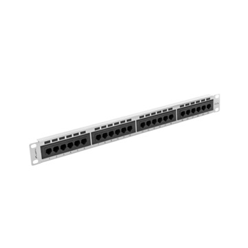 Lanberg Patch panel 24 port 1U 19" CAT.5e szürke