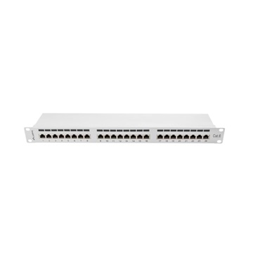 Lanberg Patch panel 24 port 1U 19" CAT.6 árnyékolt, szürke