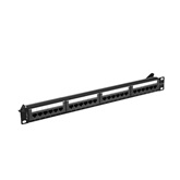 Lanberg Patch panel 24 port 1U 19" CAT.6a UTP, fekete